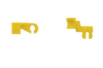 Yellow Nylon Door Rod End Clip 5.0mm Rod Size