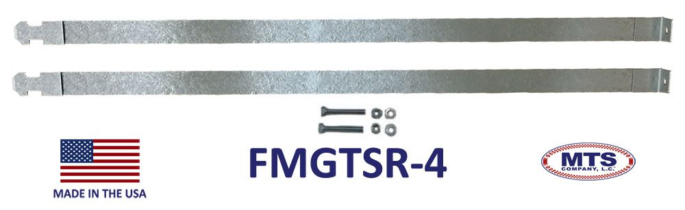2000-2010 Ford F350-F550 Super Duty "Diesel Only" 40 Gal Rear Fuel Tank Top Straps w/Bolts/Lock Washers and Nuts-fmgtsr-4